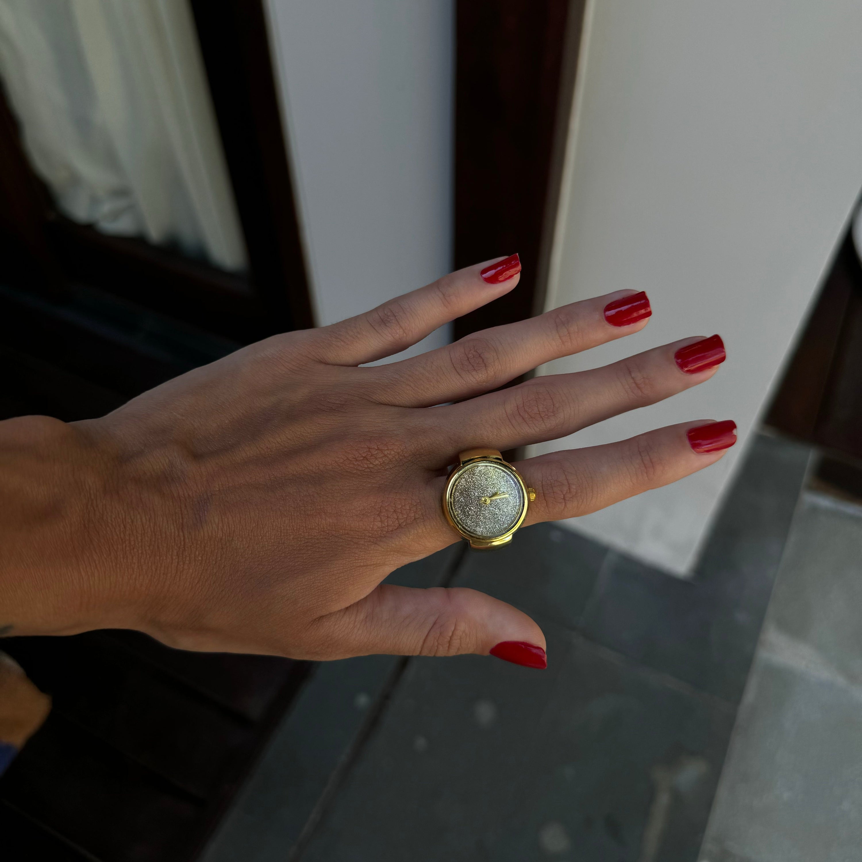 Glitter Watch Ring | Gold