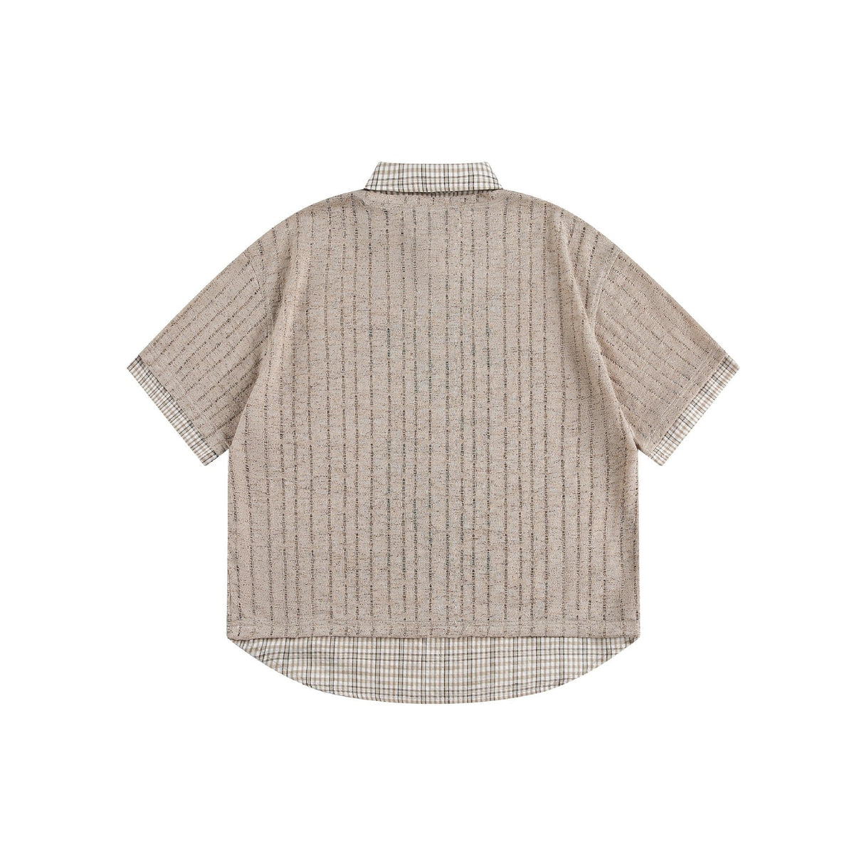 Madxmarx Plaid Collar Mesh Tee