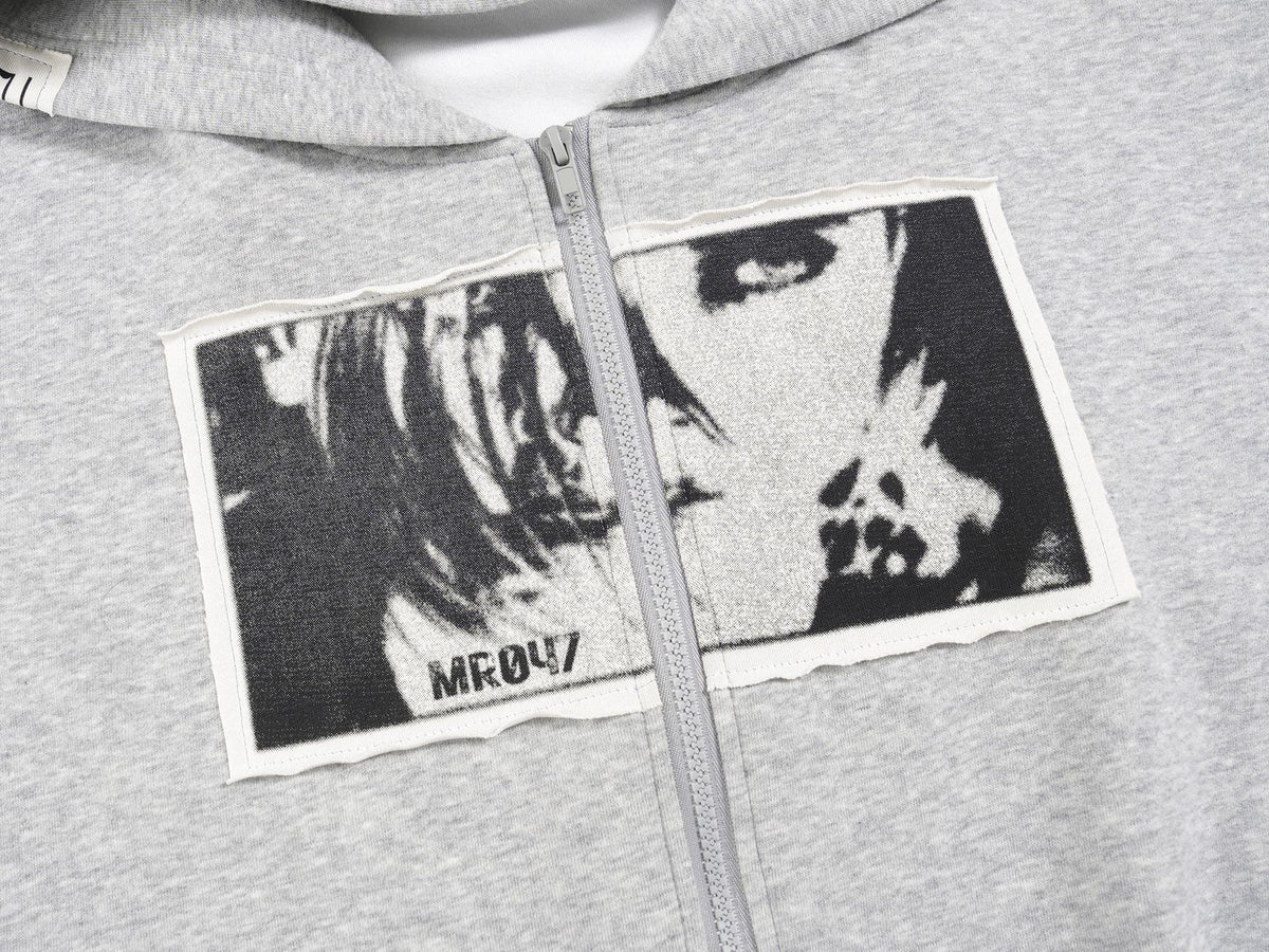 Madxmarx Photo Collage Zip Hoodie