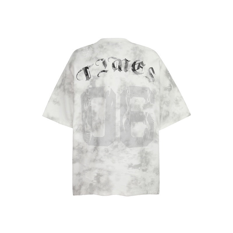 Madxmarx Marble-Wash Number Graphic Tee