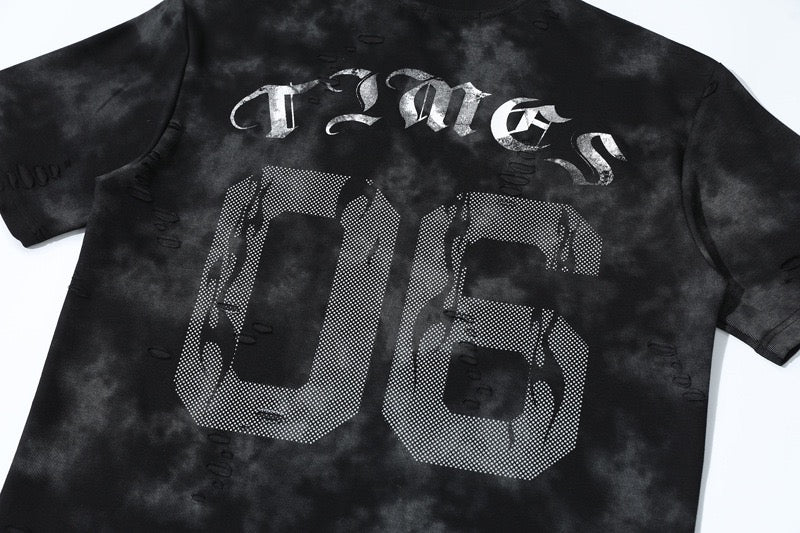Madxmarx Marble-Wash Number Graphic Tee
