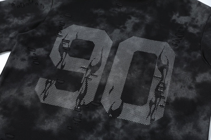 Madxmarx Marble-Wash Number Graphic Tee