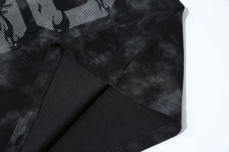 Madxmarx Marble-Wash Number Graphic Tee