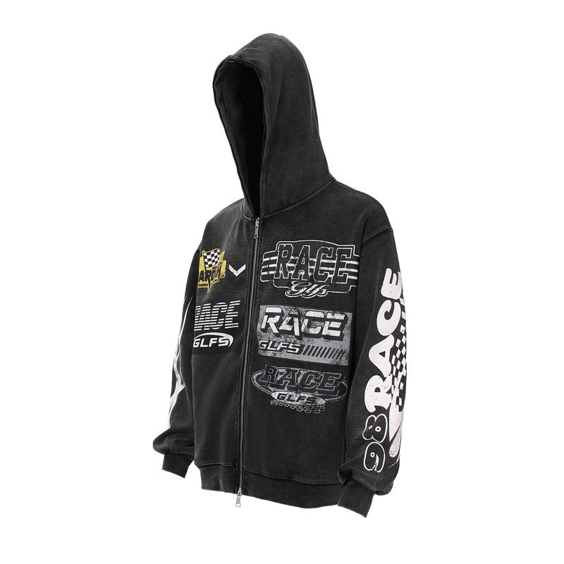Madxmarx Racing Graphic Zip Hoodie