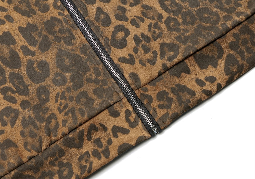 Madxmarx Leopard Stripe Performance Mesh Track Jacket