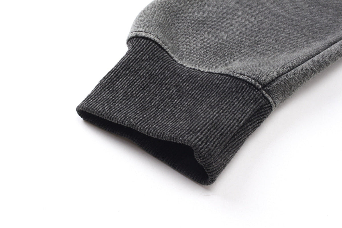 Madxmarx Full-Zip Masked Washed Hoodie