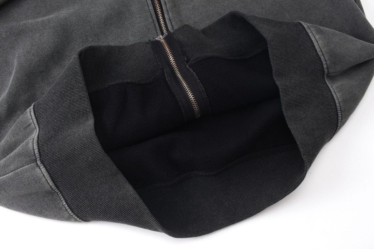 Madxmarx Full-Zip Masked Washed Hoodie