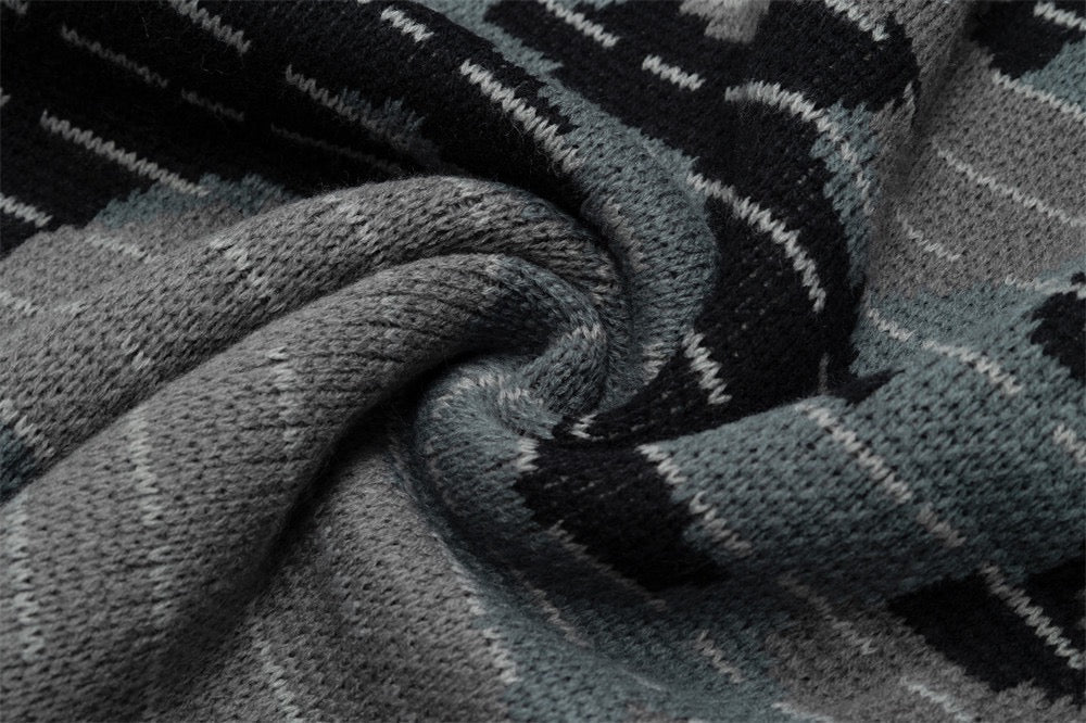 Madxmarx Tactical Camo V-Neck Knit Pullover