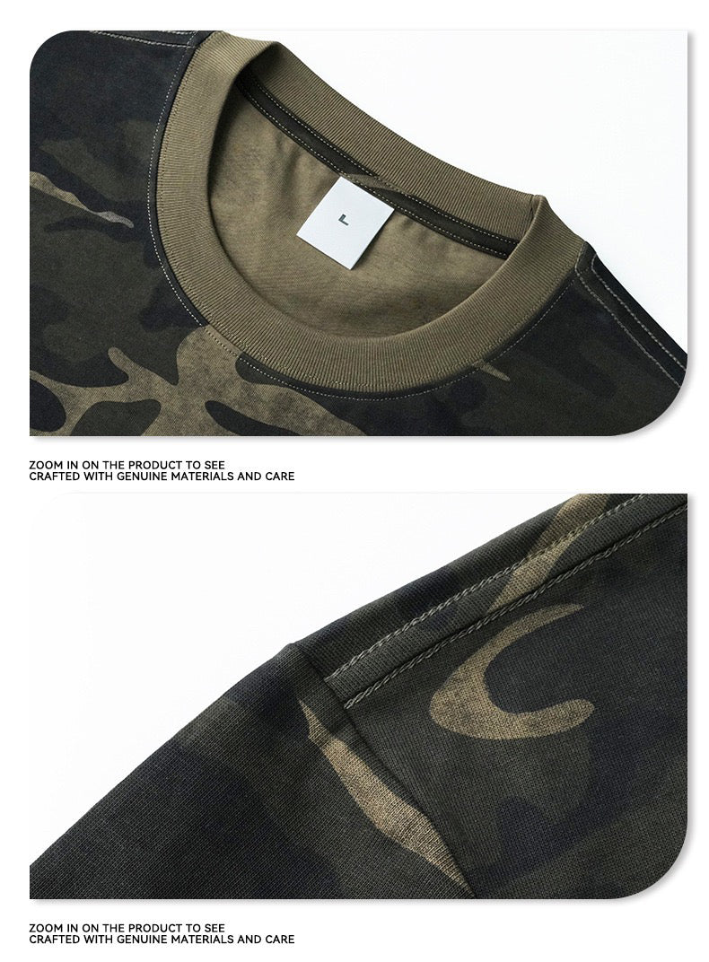 Camisetas holgadas de camuflaje