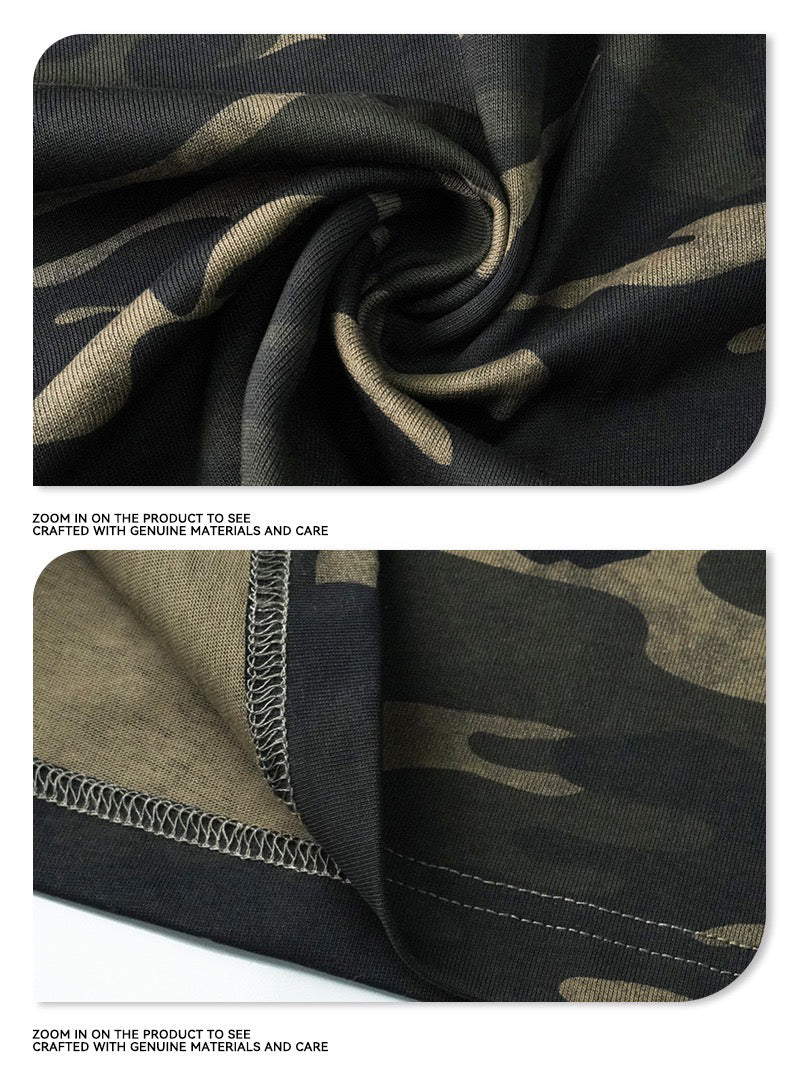 Camisetas holgadas de camuflaje