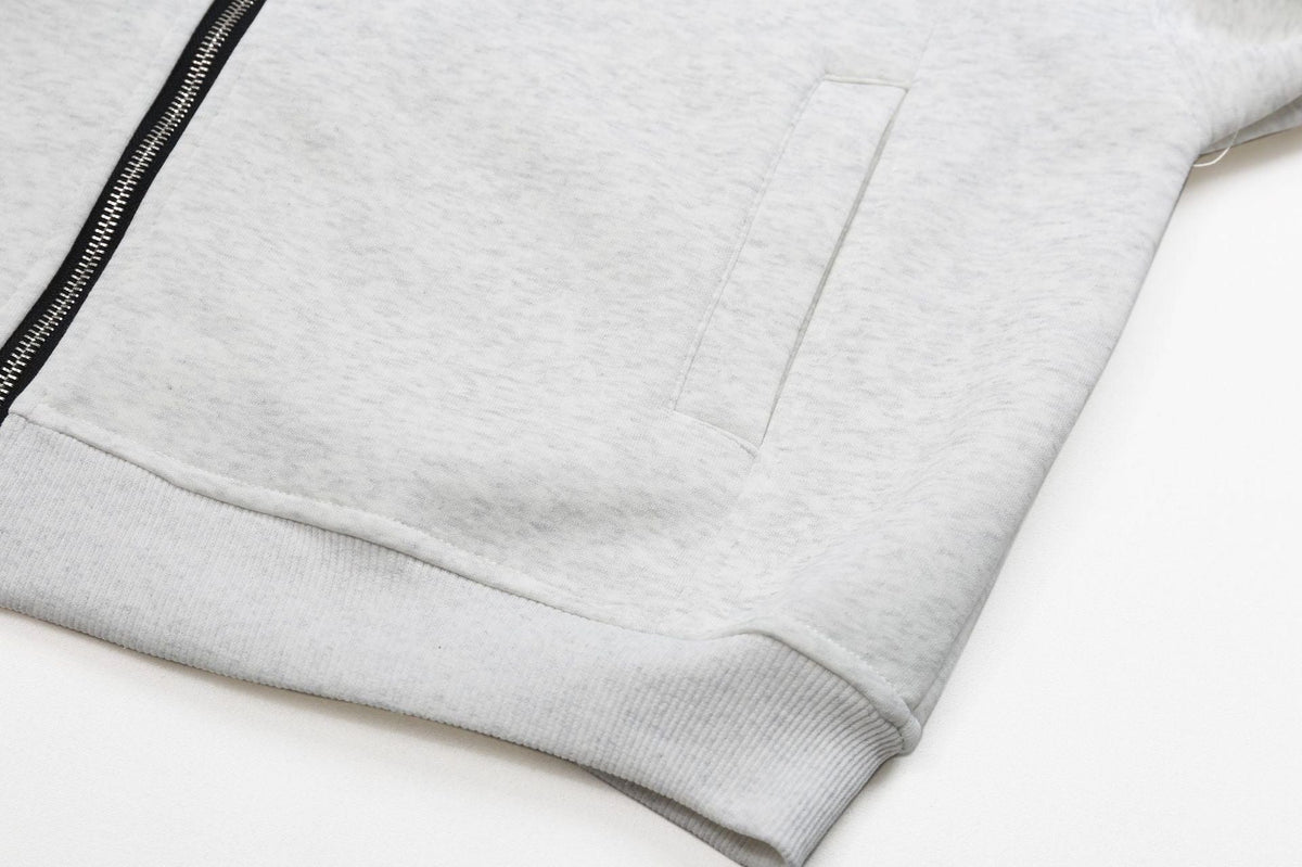 Madxmarx Minimal High-Neck Zip Hoodie