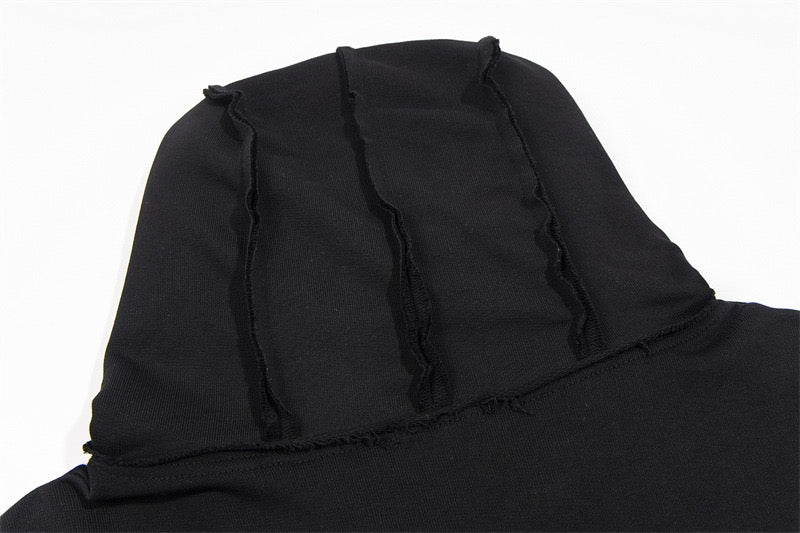 Madxmarx Gothic Dragon Graphic Zip-Up Hoodie