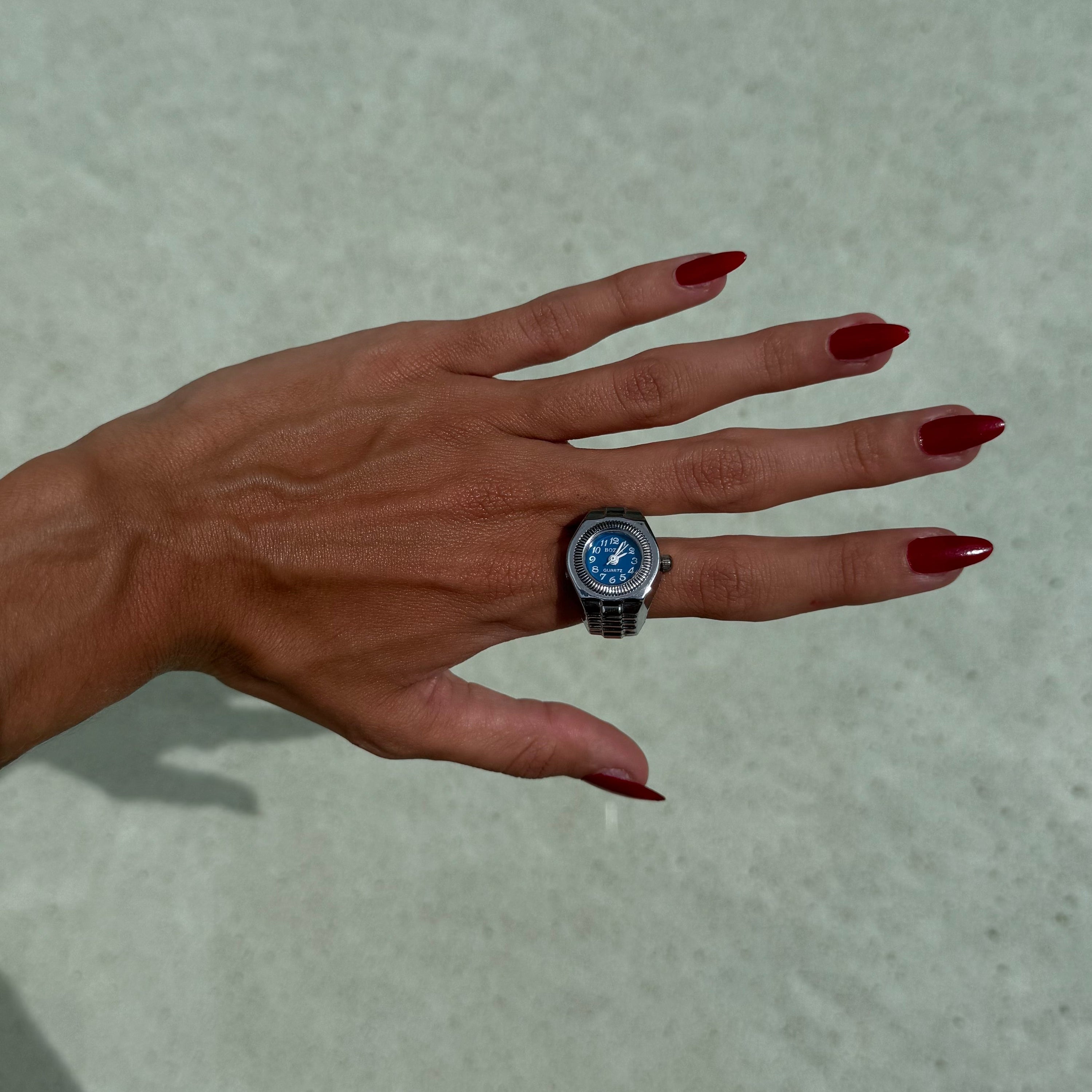 Milano Watch Ring | Silver Blue