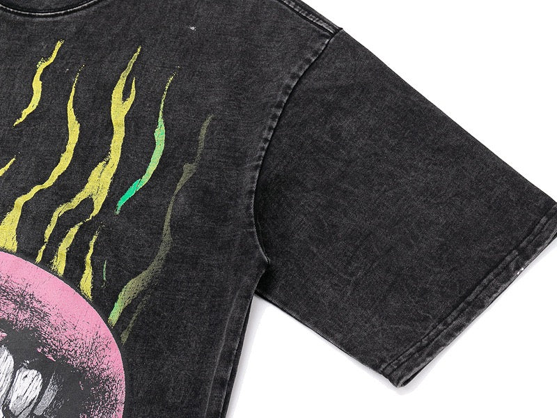Madxmarx Rockstar Flame Mouth Graphic Tee