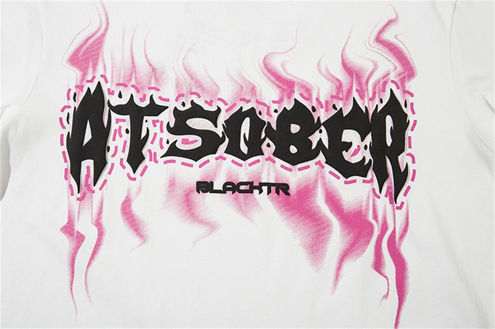 Madxmarx Pink Flame ATSOBER Graphic Tee