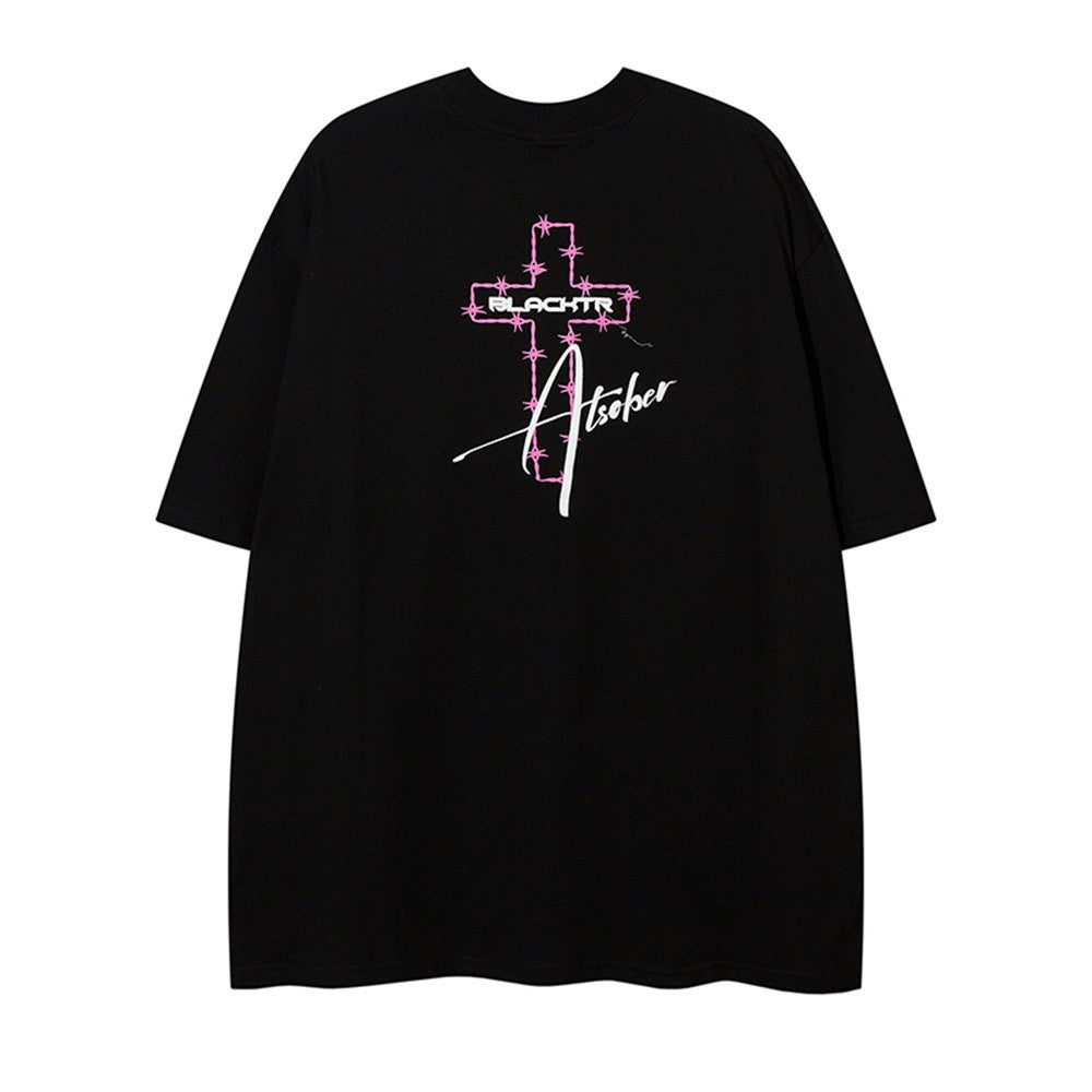 Madxmarx Pink Flame ATSOBER Graphic Tee