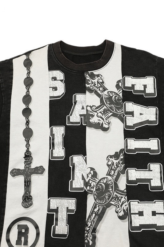 Madxmarx Cross Panel Graphic Tee