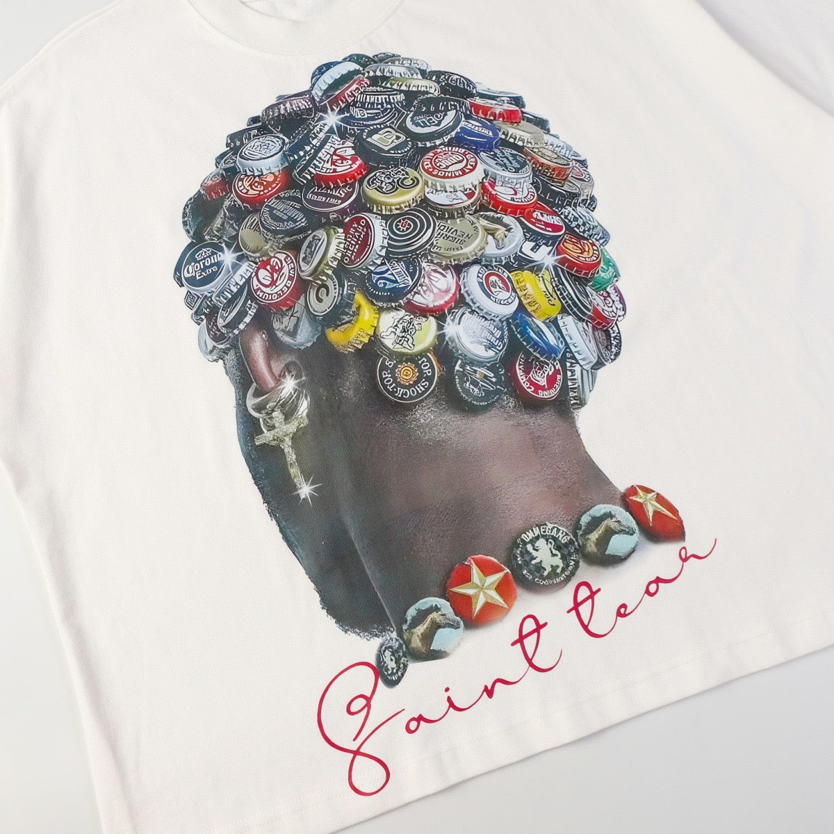 Camiseta con gráfico de corona de santo Madxmarx