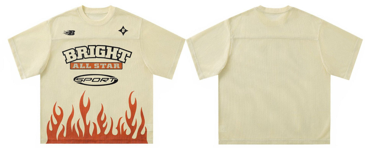 Madxmarx Bright All Star Flame Mesh Tee