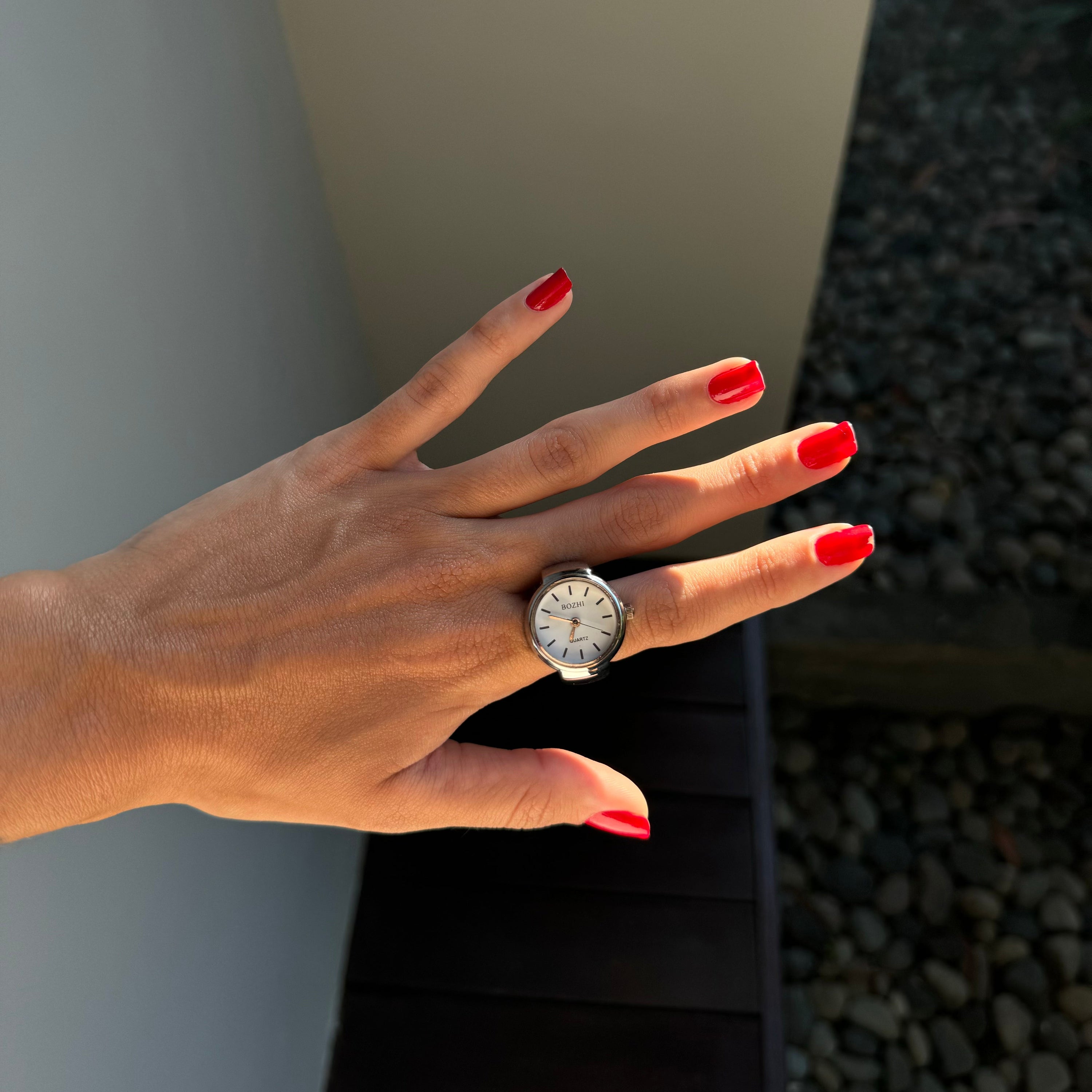 Onyx Watch Ring | Silver