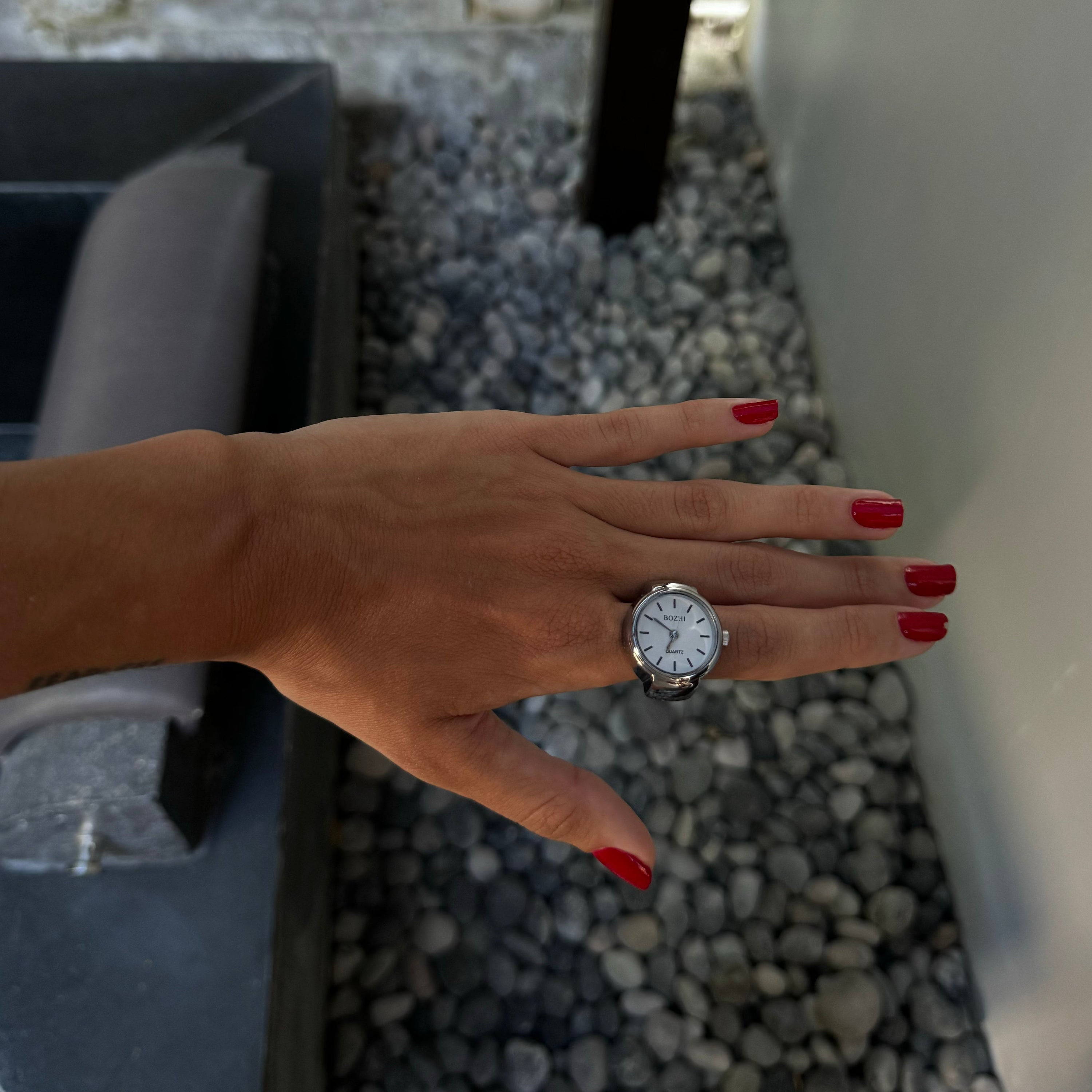 Onyx Watch Ring | Silver