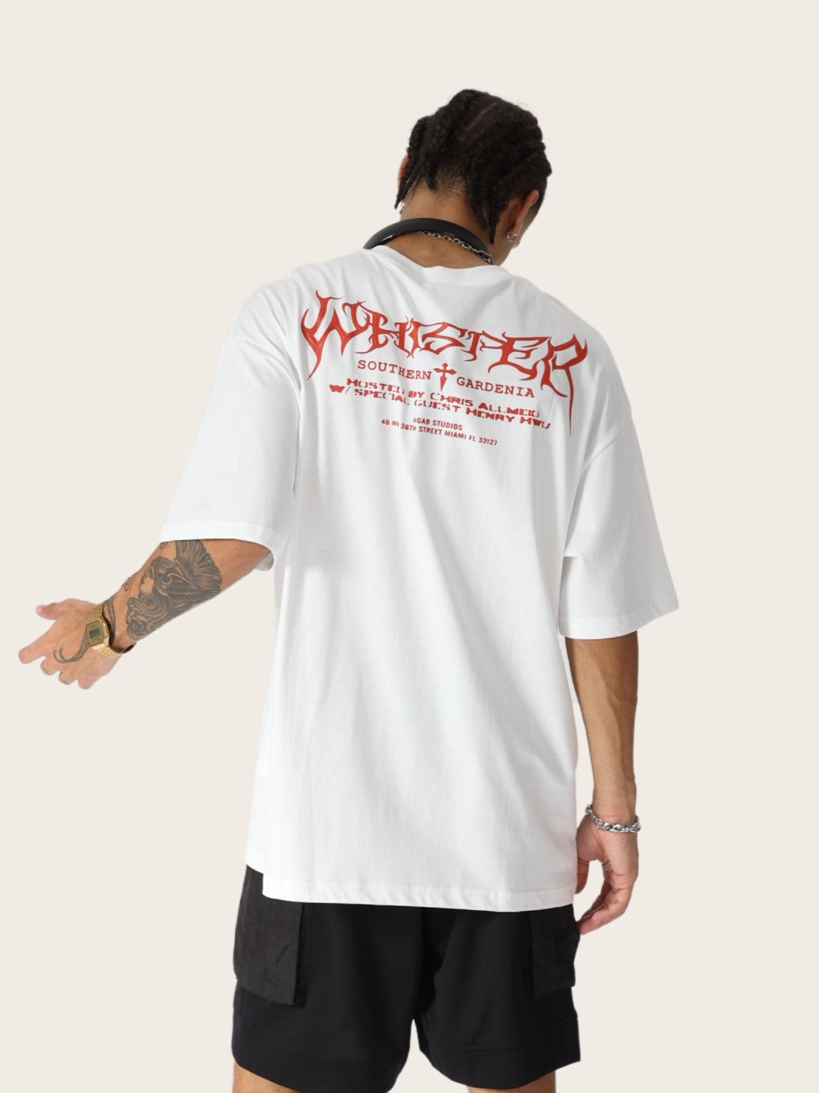 T-shirt graphique Madxmarx à motif corbeau effet vieilli