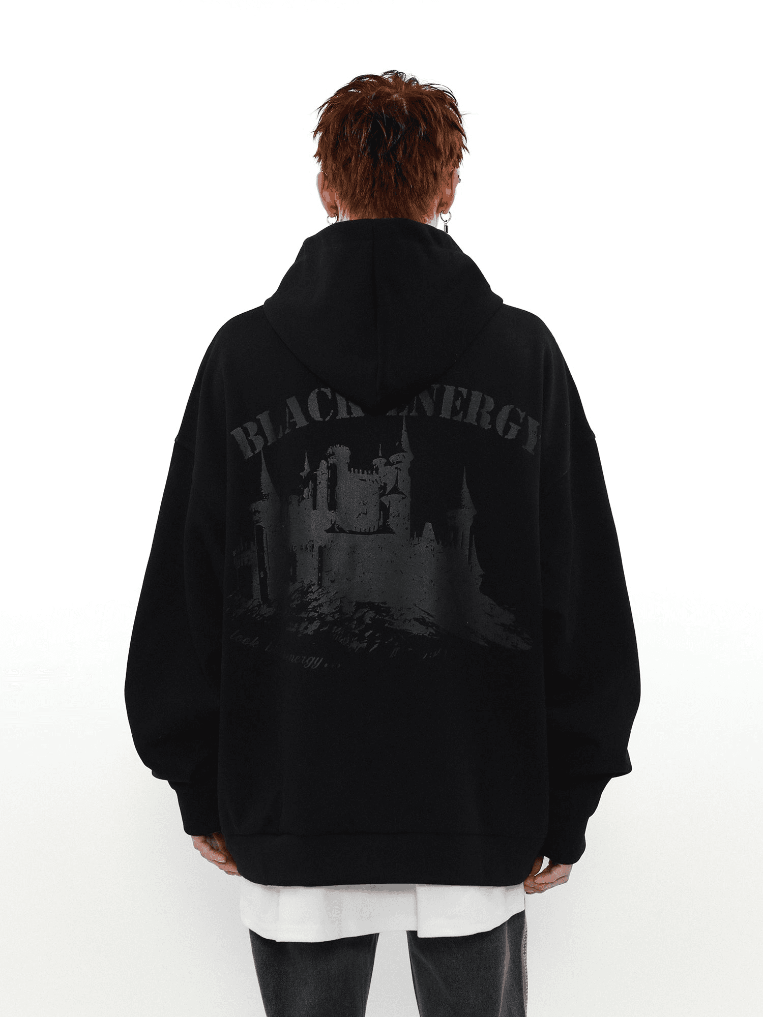 Knitted Button Zipper Hoodie