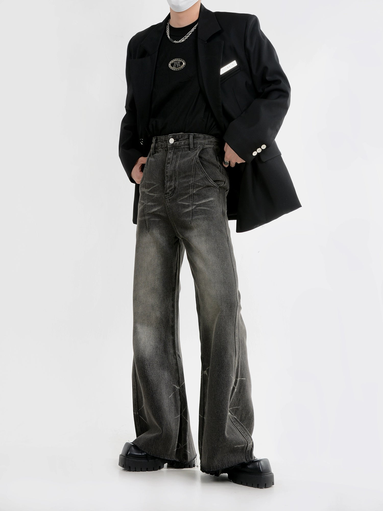 Loose Fit Shoulder Pad Tailored Jacket