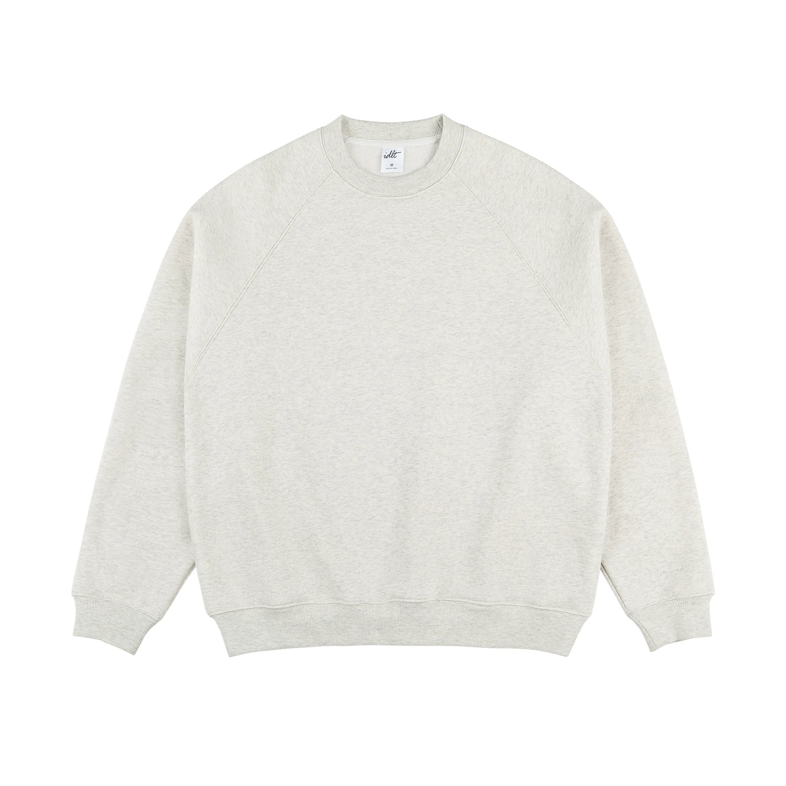 Sudadera holgada con cuello redondo y forro boa