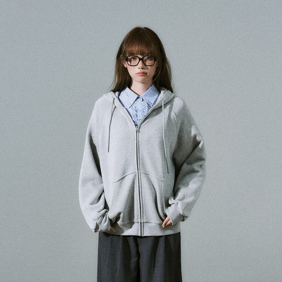 Bow Design Zipper Hoodie