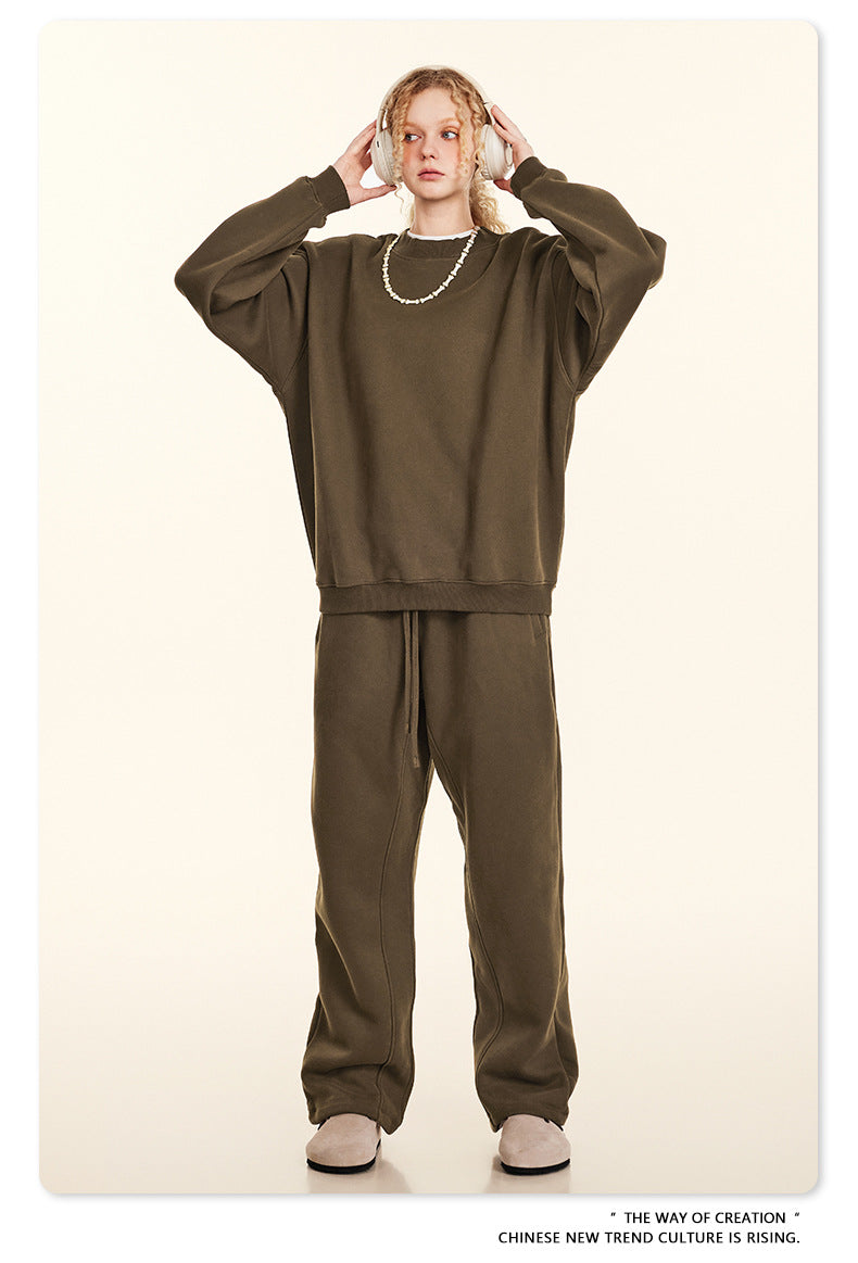 Fleece Lining Oversize Sweatshirt