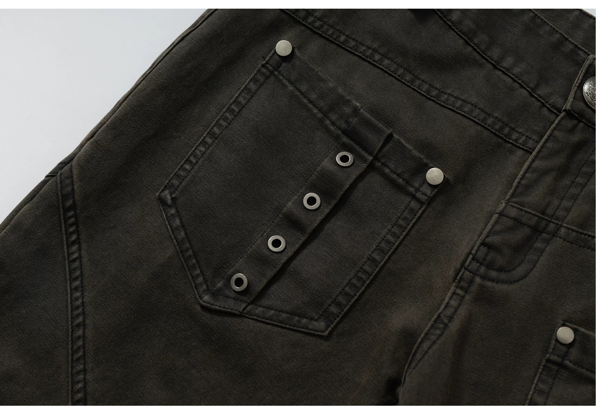 Wrinkle Washed Flare Suede Pants