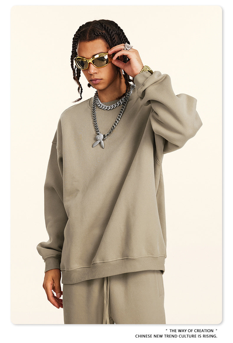Fleece Lining Oversize Sweatshirt
