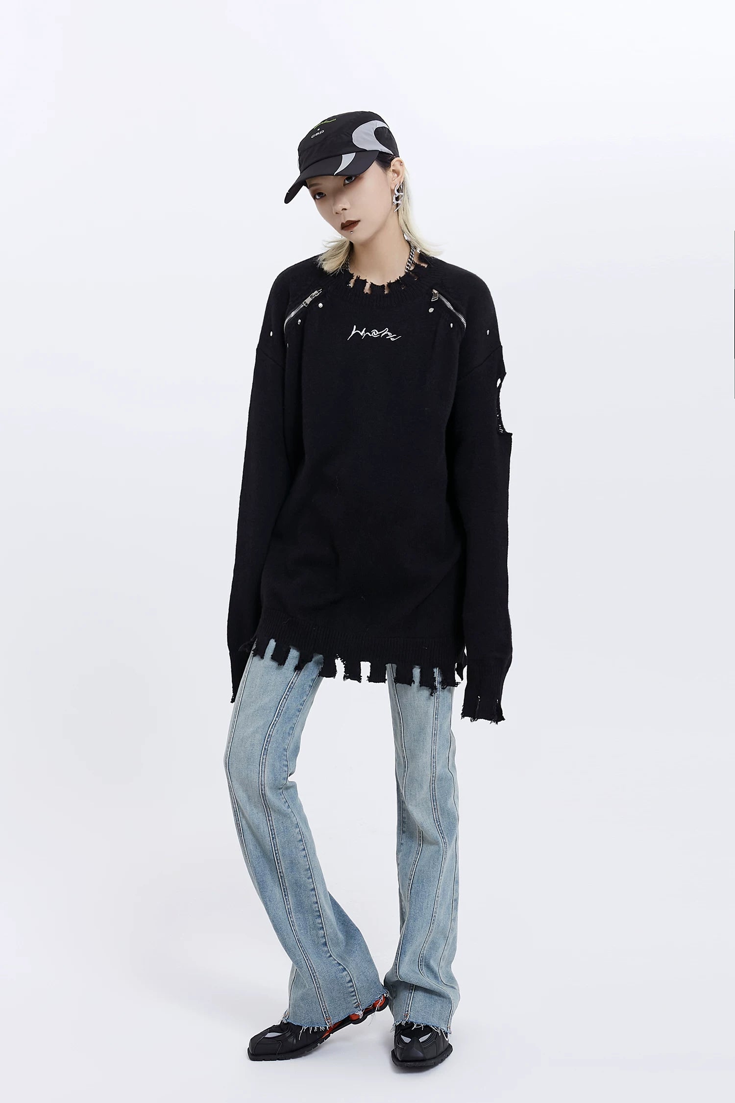 Fade Seam Flare Denim Jeans