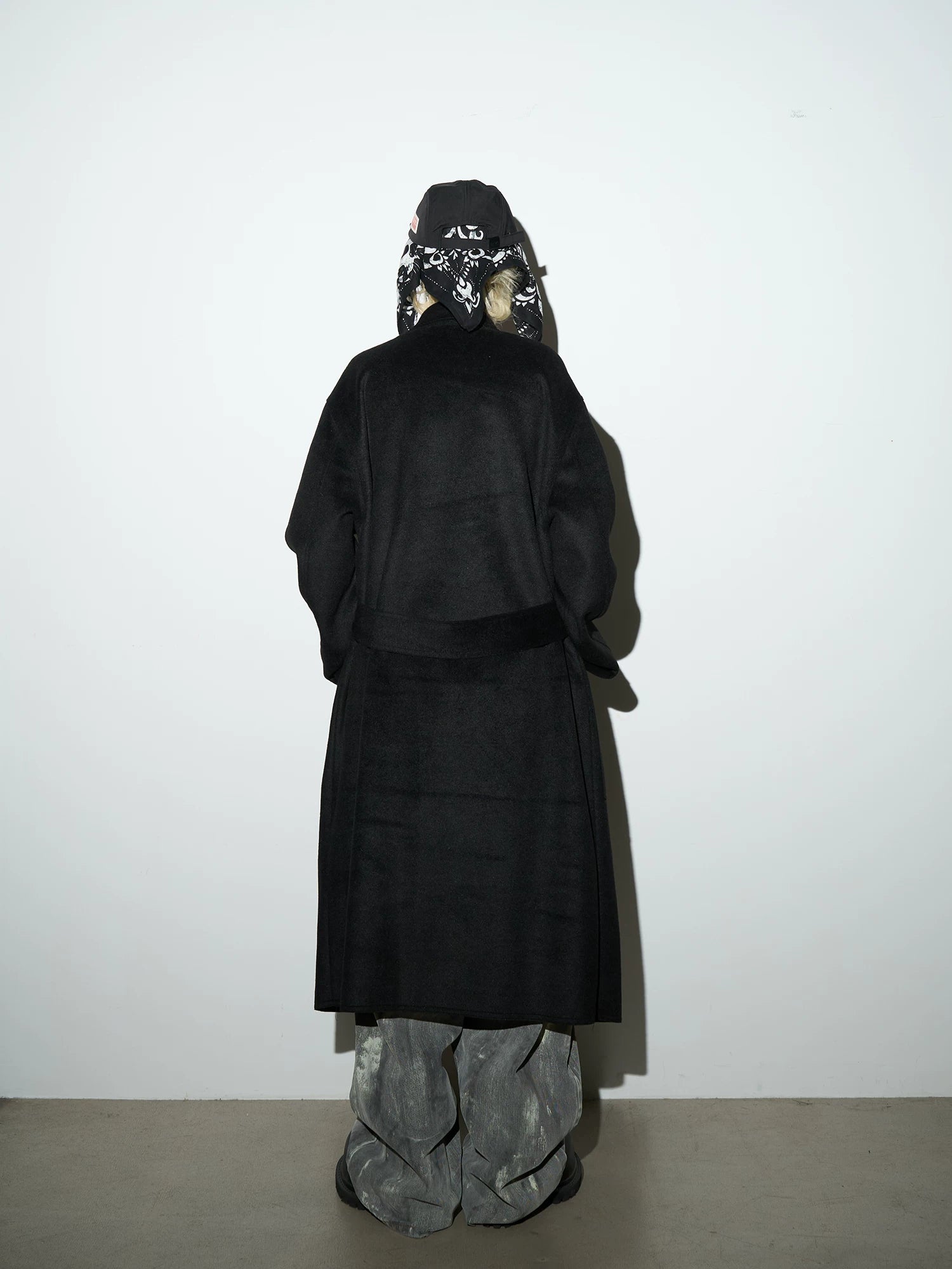 Double Breasted Belted Long Length Coat