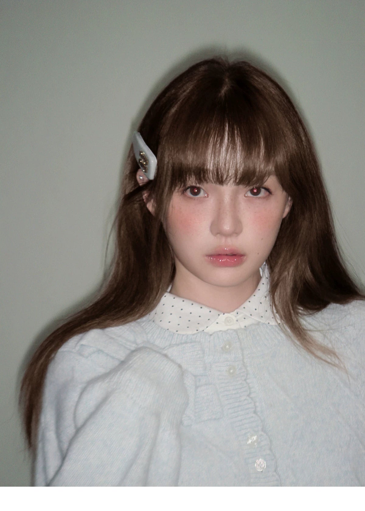 Moonlight Silhouette Bow Detail Wool Knit Cardigan