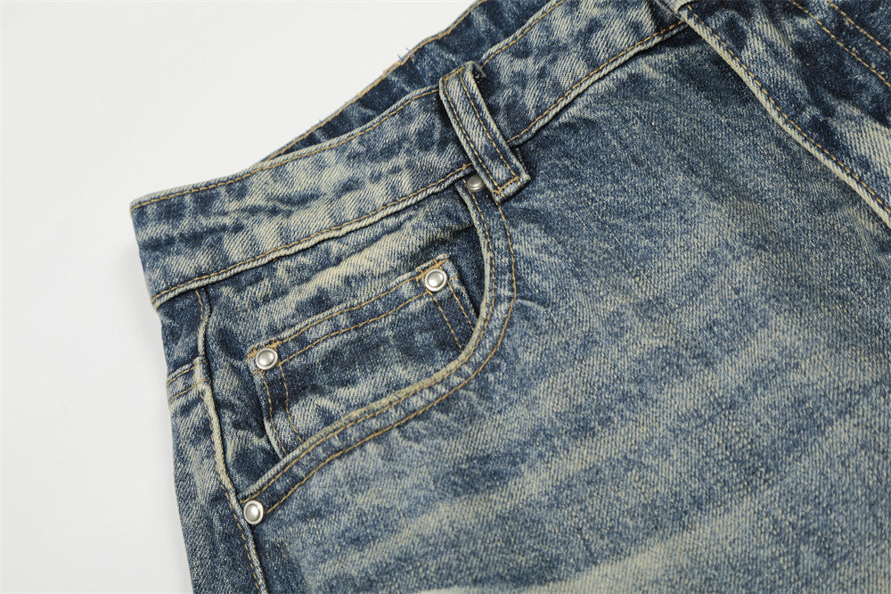 Distressed Wide-leg Jeans — Vintage Vibe