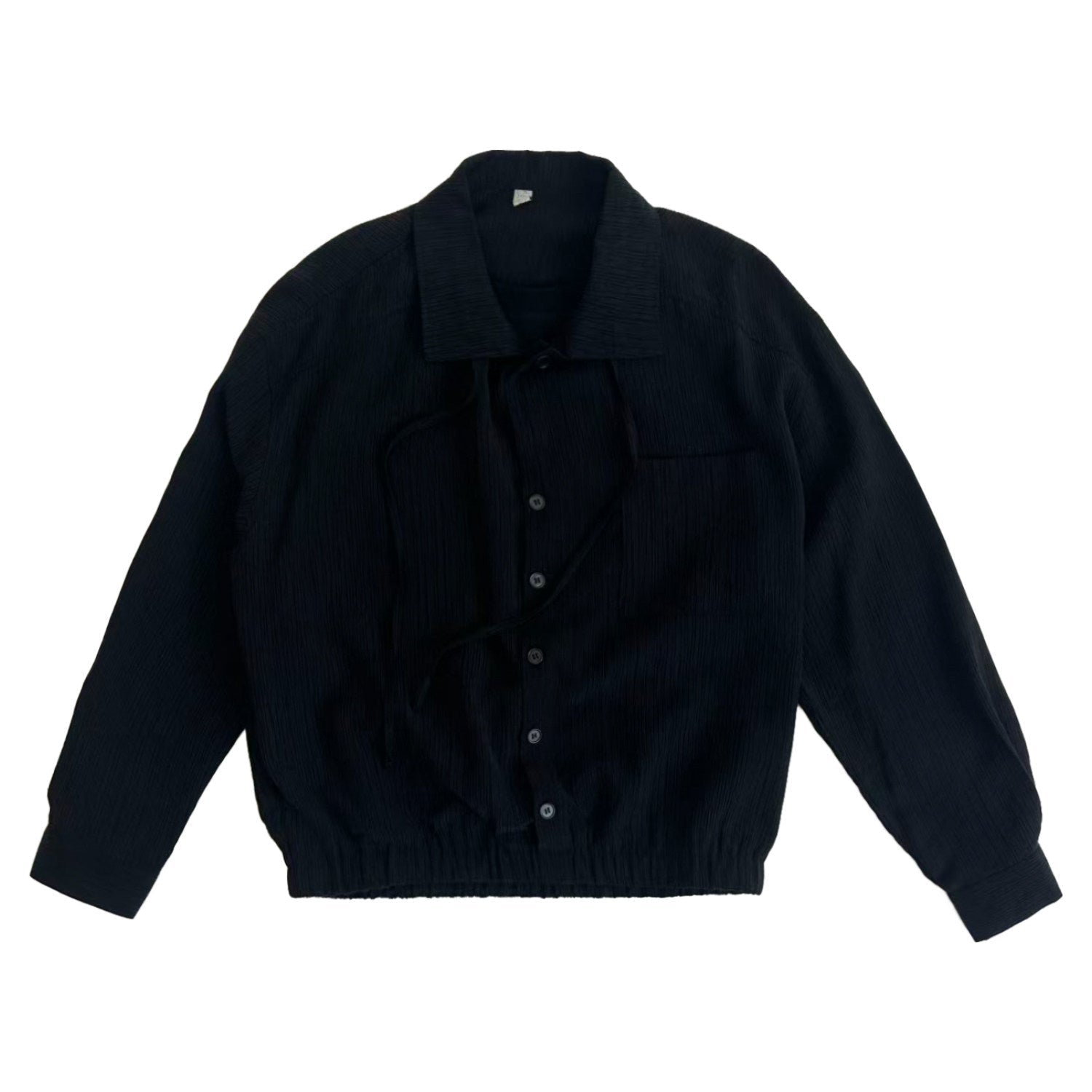Textured Fabric Button Long Sleeve Shirt