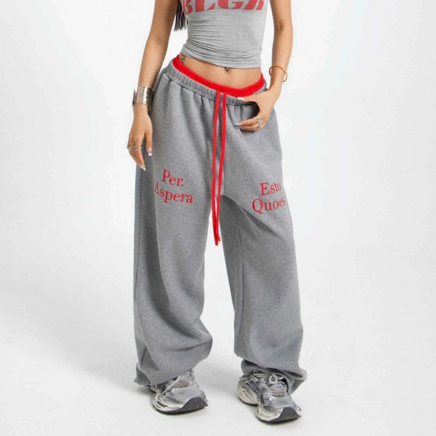 Contrasting Jazz Dance Hiphop Sweatpants