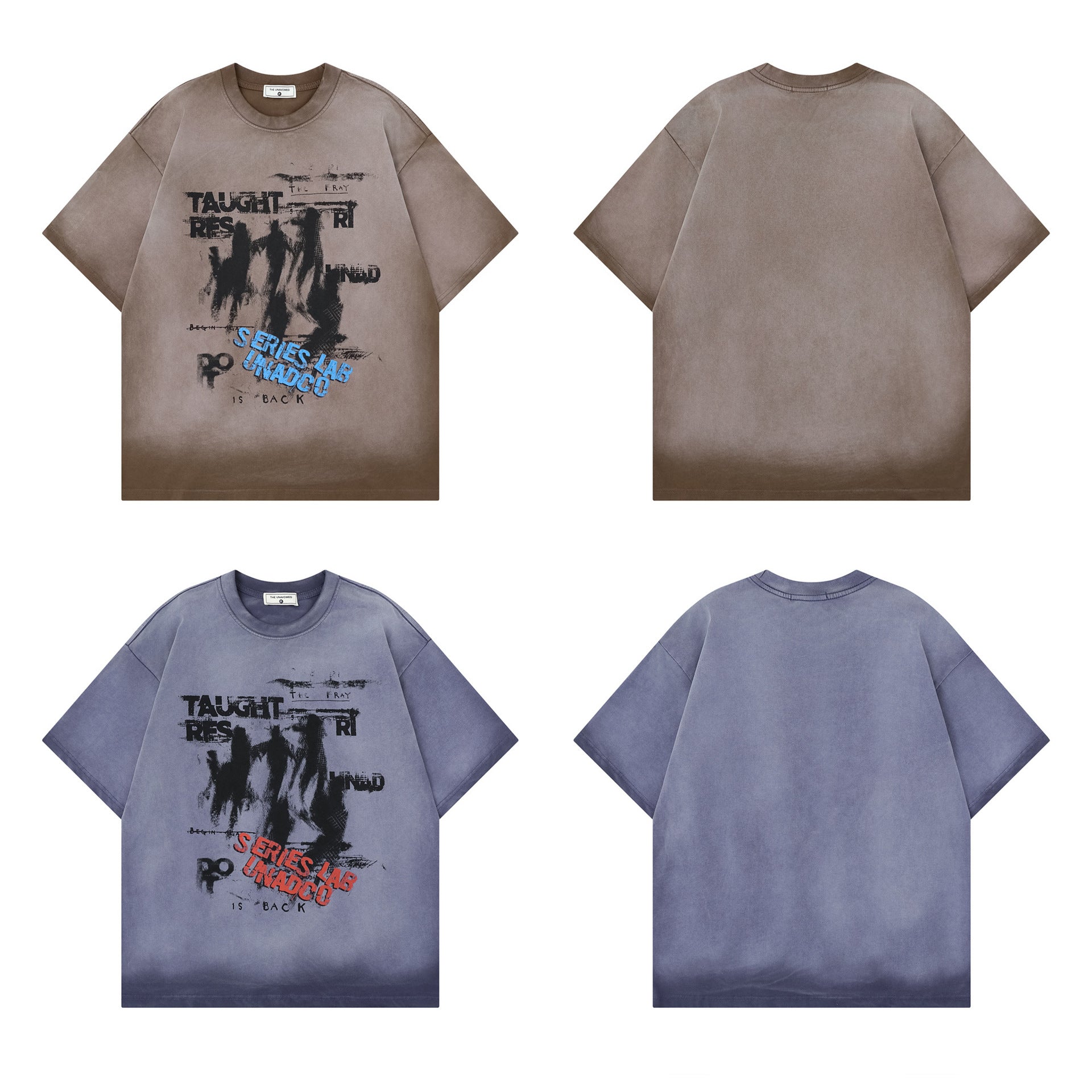 Dark Graffiti Print Short Sleeve T-Shirt
