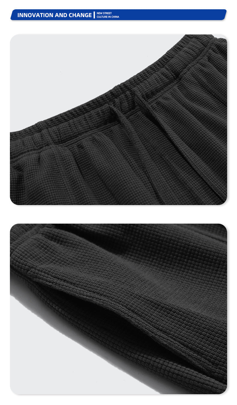 Oversize Waffle Short-sleeve T-shirt & Waffle Short Pants Setup