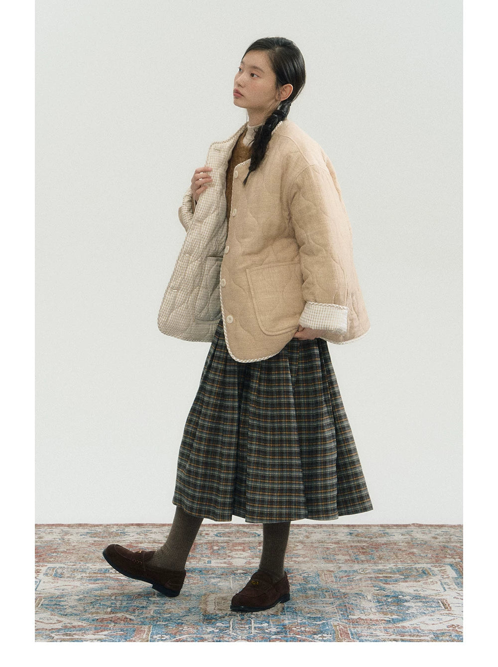 Plaid Puffer Jacket