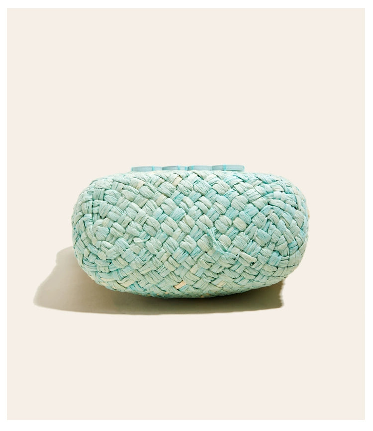 French Rattan Straw Vacation Bag