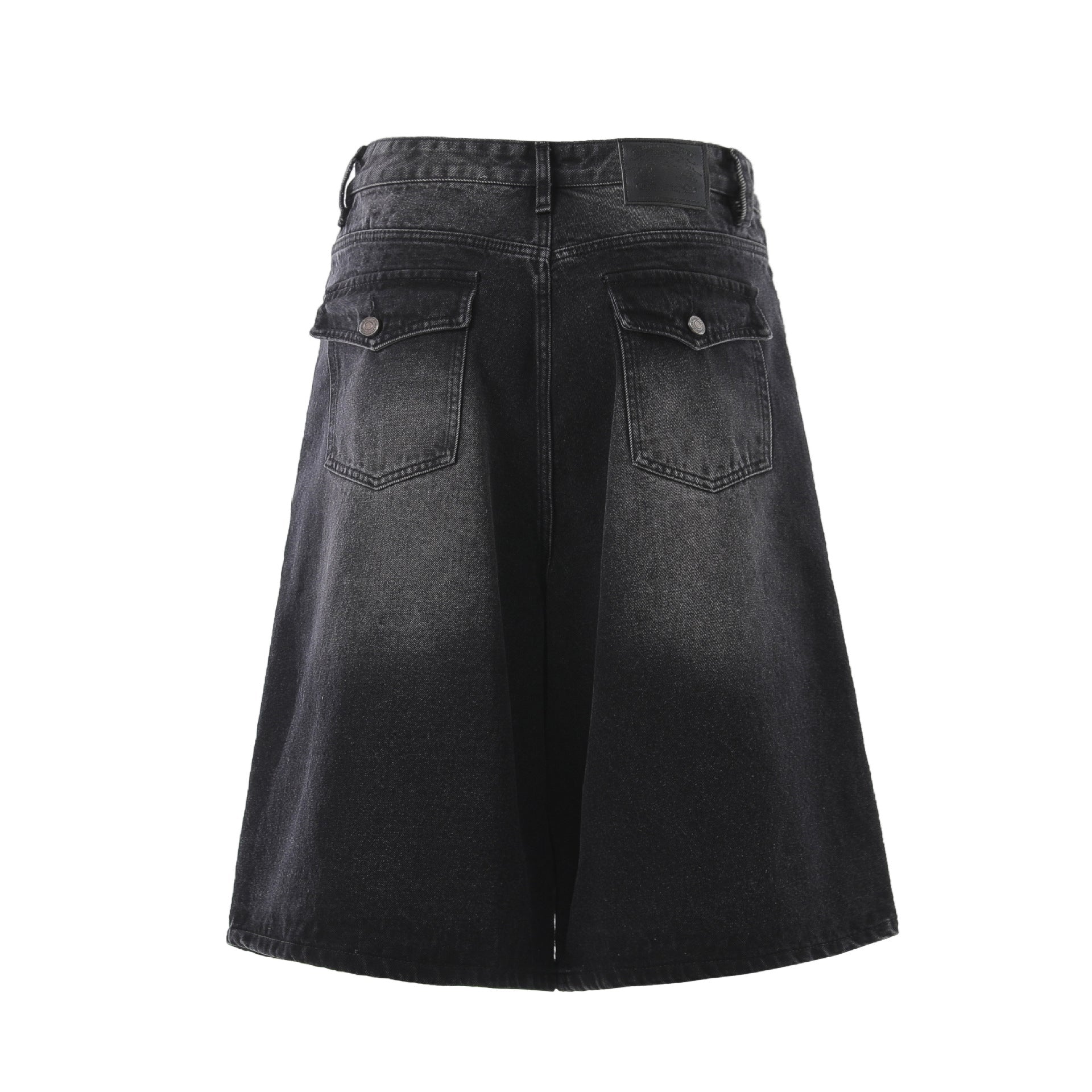 Denim Wash Wide Leg Jort