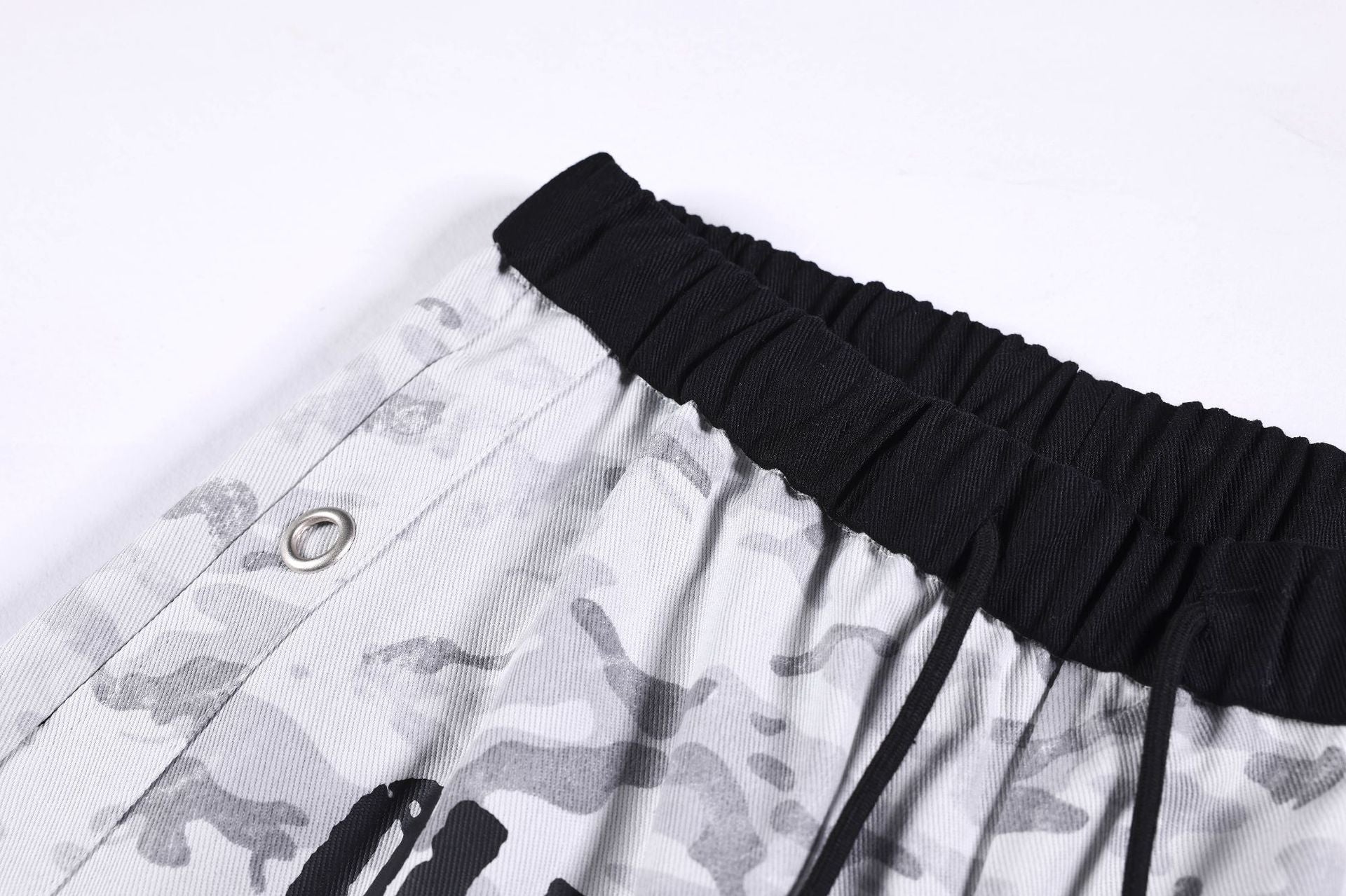 Camouflage Letter Print Cargo Pants