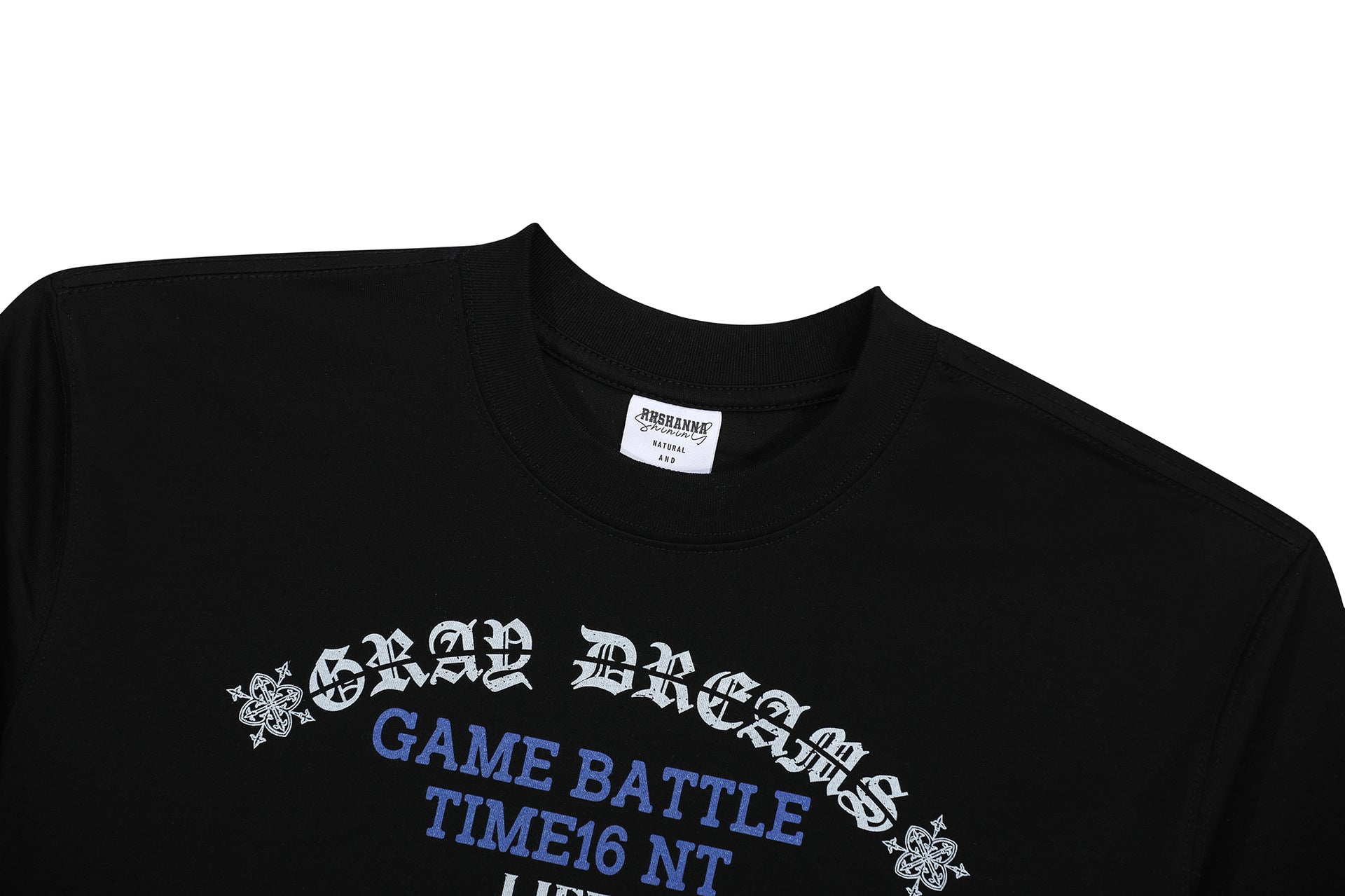 Gothic Letter Print Short Sleeve T-Shirt