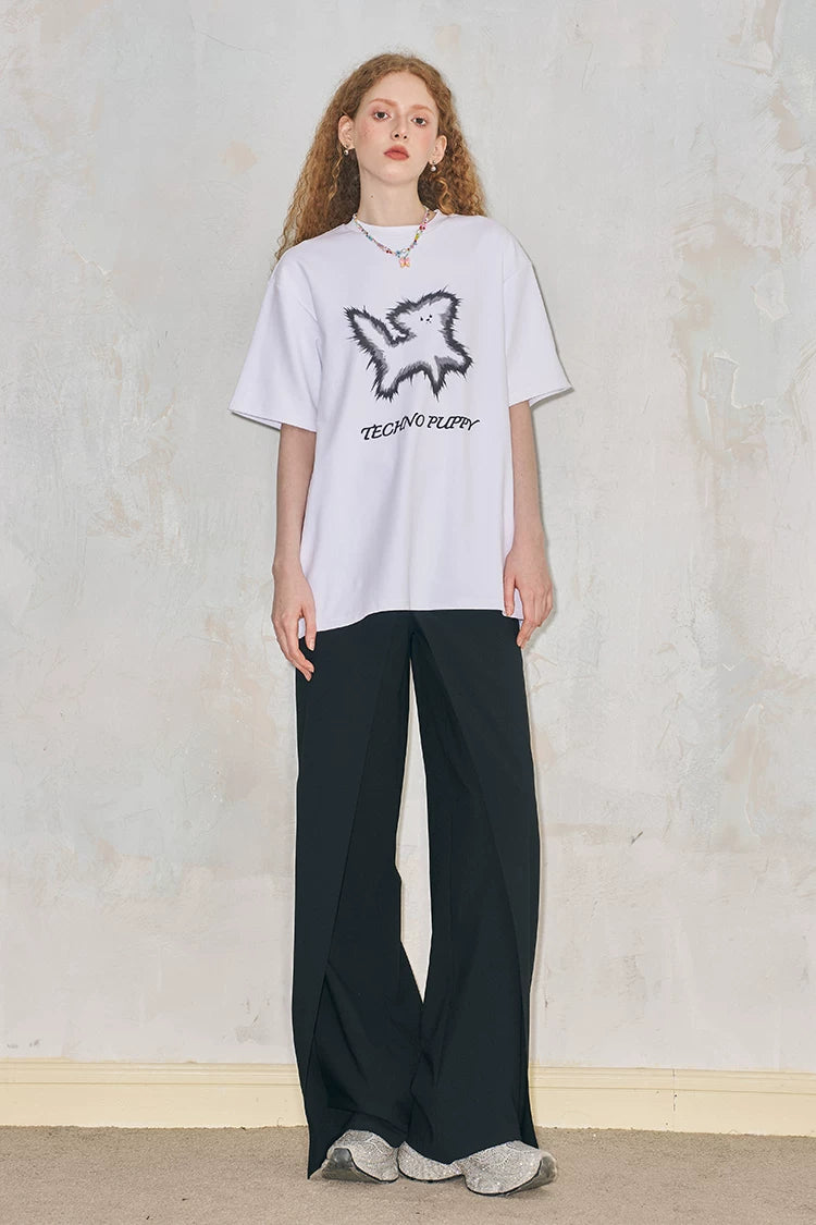 Wide Leg Floor Dropping Trousers