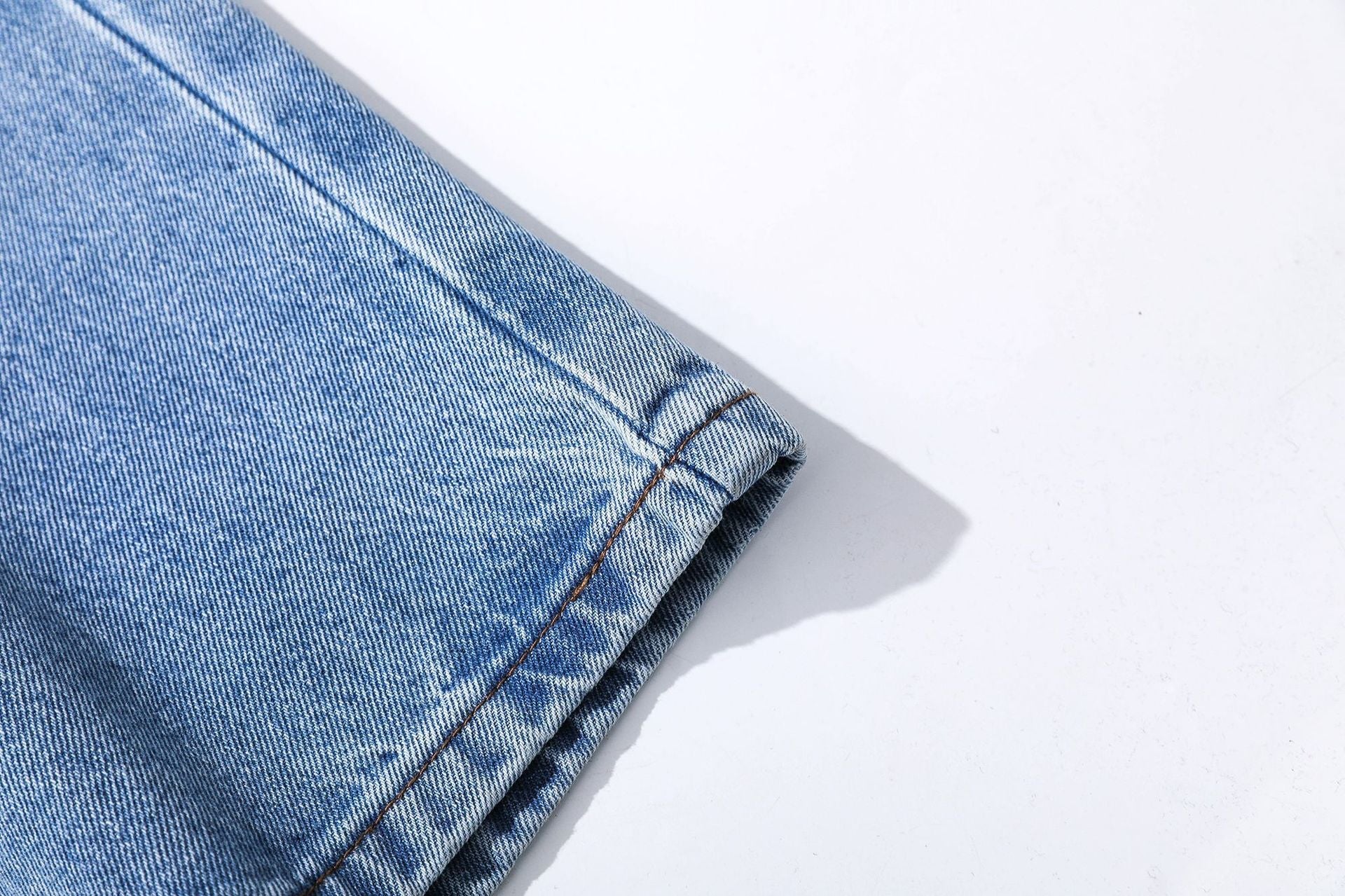 Washed Damage Wide Leg Flare Denim Jeans