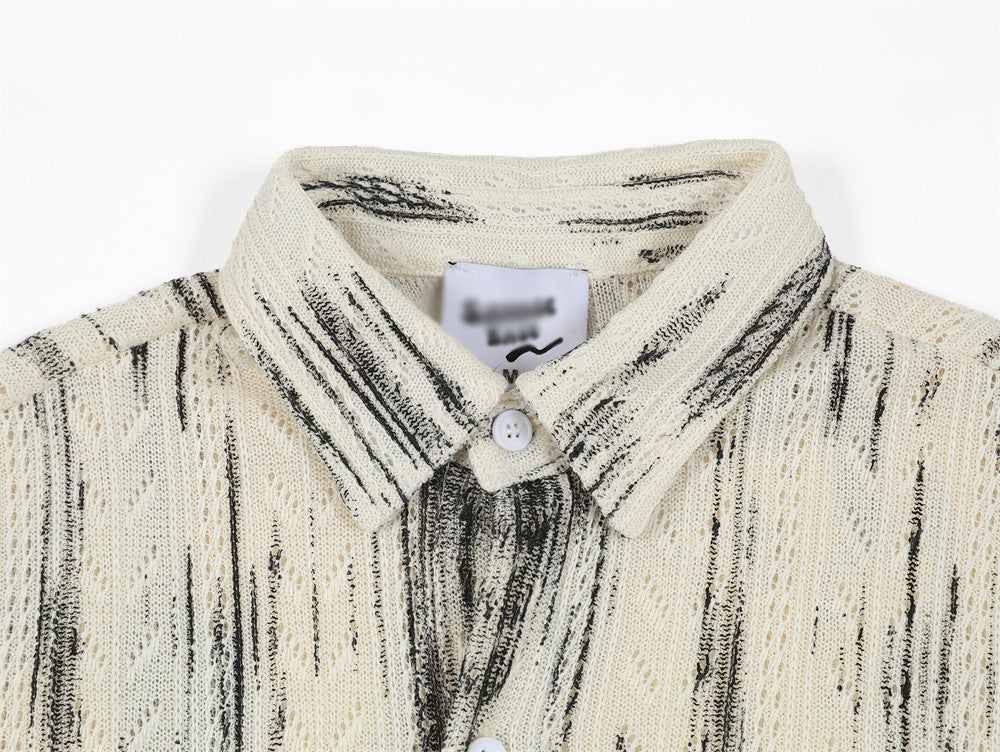 Chemise d'été en jacquard teint par éclaboussures