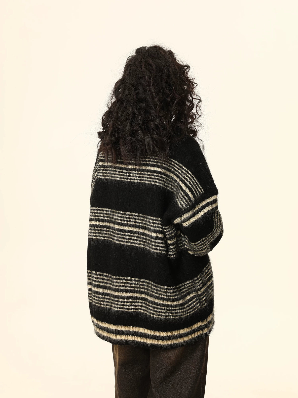 Oversized Striped Knit Sweater